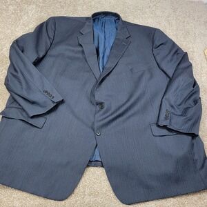 Hart Schaffner Marx Edwards Men's Size 52 Herringbone Blazer Jacket Made in USA